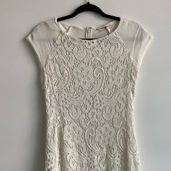 REBECCA TAYLOR White Lace Mini Dress - Picture 3 of 6